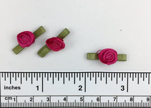 Hand sewn polyester ribbon rosette