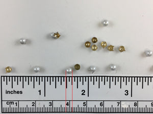 1000pcs pearl Brass Nailheads Round