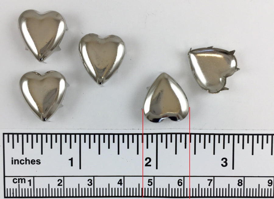 144pcs Heart Brass Nailheads Heart