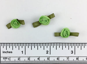 Hand sewn polyester ribbon rosette