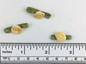 Hand sewn polyester ribbon rosette