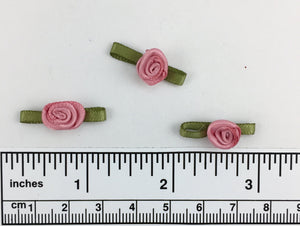 Hand sewn polyester ribbon rosette