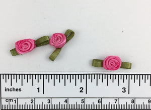 Hand sewn polyester ribbon rosette