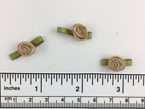 Hand sewn polyester ribbon rosette
