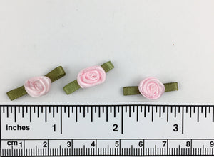 Hand sewn polyester ribbon rosette
