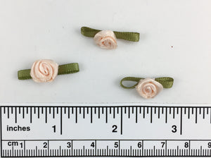 Hand sewn polyester ribbon rosette