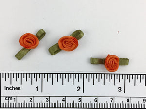 Hand sewn polyester ribbon rosette