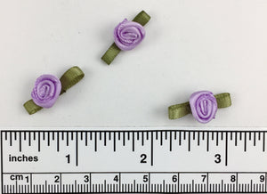 Hand sewn polyester ribbon rosette