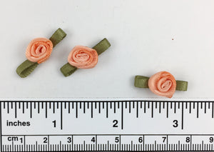 Hand sewn polyester ribbon rosette