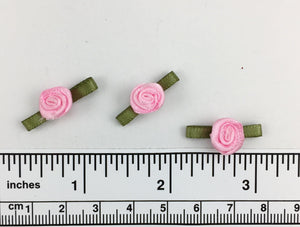 Hand sewn polyester ribbon rosette