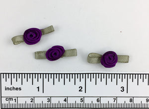 Hand sewn polyester ribbon rosette