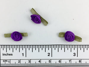 Hand sewn polyester ribbon rosette