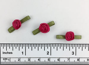 Hand sewn polyester ribbon rosette