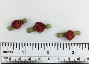 Hand sewn polyester ribbon rosette