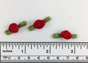 Hand sewn polyester ribbon rosette