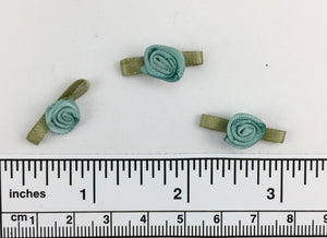 Hand sewn polyester ribbon rosette