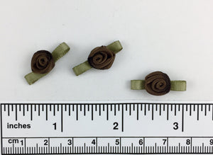 Hand sewn polyester ribbon rosette