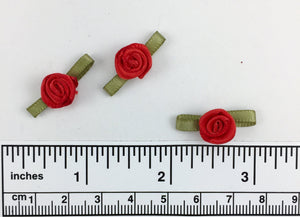 Hand sewn polyester ribbon rosette