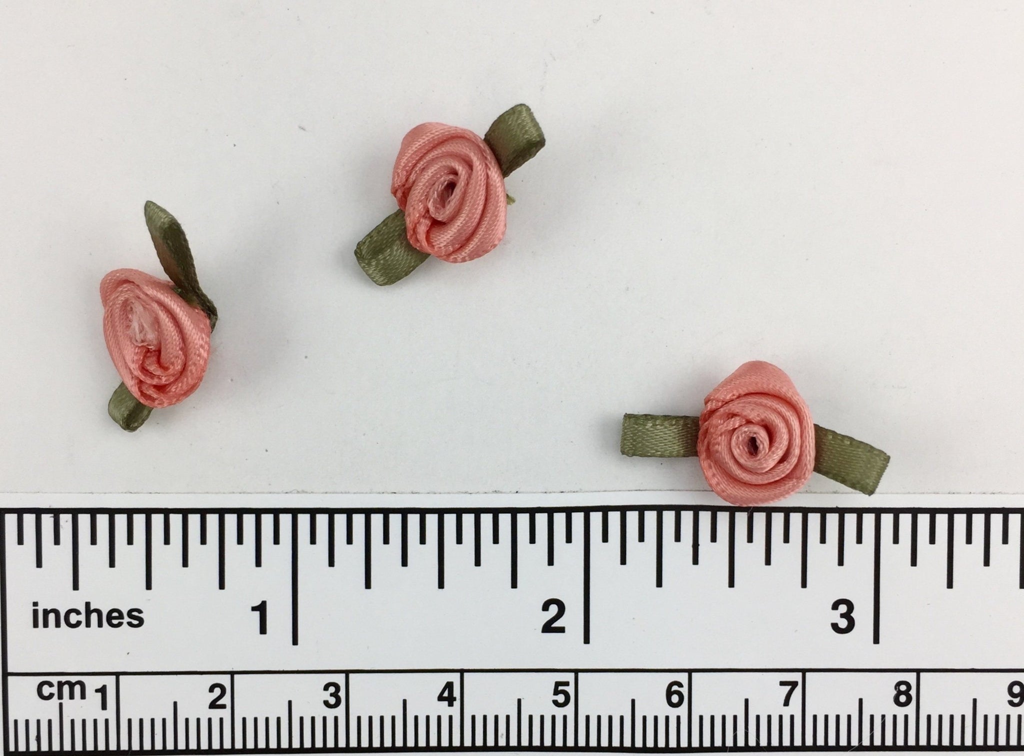 Hand sewn polyester ribbon rosette